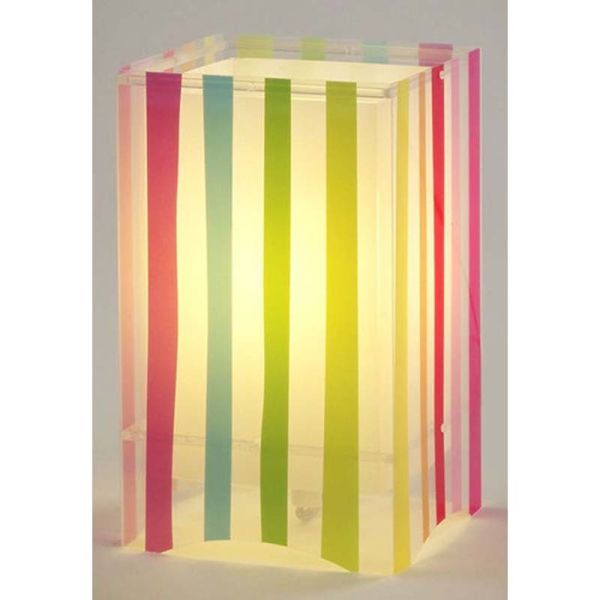 Lámpara de Sobremesa Infantil Dalber serie Decoline 44021 Rayas de colores Cuadrada Dalber | LeonLeds