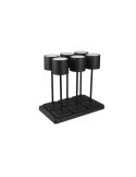 Pack 6 Lámparas de Sobremesa LED para Exterior IP54 FERNANDEZ Batería + Estación de Carga | LeonLeds