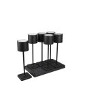 Pack 6 Lámparas de Sobremesa LED para Exterior IP54 FERNANDEZ Batería + Estación de Carga | LeonLeds