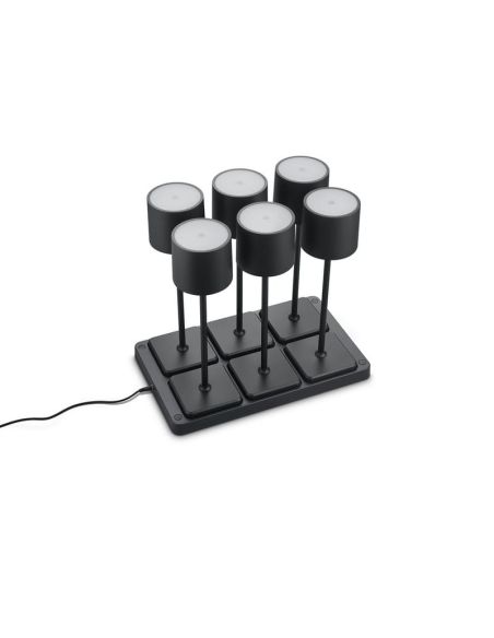 Pack de 6 Lampes de Table LED d'Extérieur IP54 FERNANDEZ Batterie + Station de Charge | LéonLeds