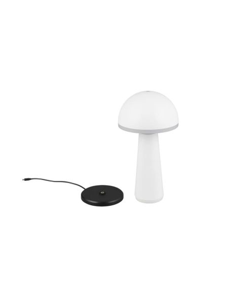 FUNGO Lampe de table LED style champignon Batterie USB-C Intensité réglable | LéonLeds