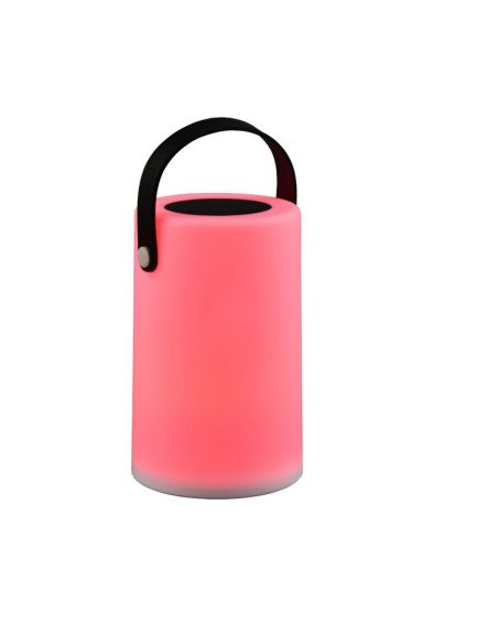 Lampe de table d'extérieur avec poignée GARCIA Charge solaire et batterie USB-C RGB | LéonLeds