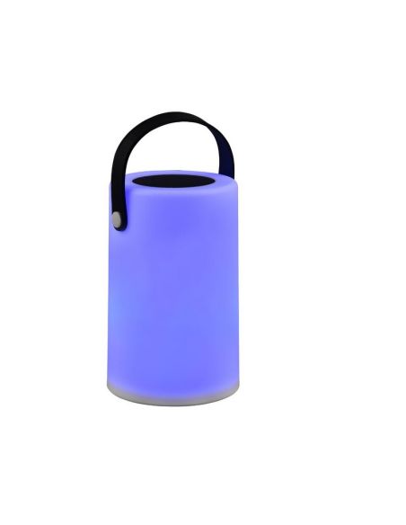 Lámpara de Sobremesa Exterior Con Asa GARCIA Carga Solar y Batería USB-C RGB | LeonLeds