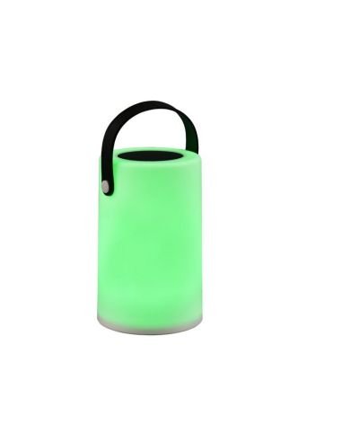 Lámpara de Sobremesa Exterior Con Asa GARCIA Carga Solar y Batería USB-C RGB | LeonLeds