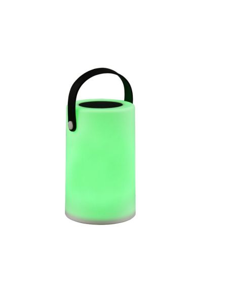 Candeeiro de mesa para exterior com pega GARCIA Carregamento solar e bateria USB-C RGB | LeonLeds