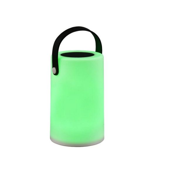 Lámpara de Sobremesa Exterior Con Asa GARCIA Carga Solar y Batería USB-C RGB | LeonLeds