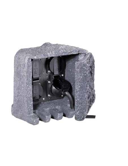 Toma de Corriente Jardín con 4 Enchufes GARDEN SOCKET Muy decorativa | LeonLeds