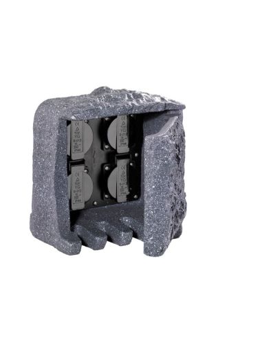 Toma de Corriente Jardín con 4 Enchufes GARDEN SOCKET Muy decorativa | LeonLeds