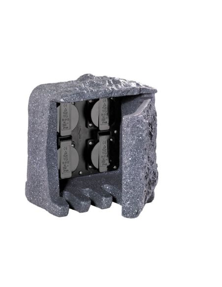 Toma de Corriente Jardín con 4 Enchufes GARDEN SOCKET Muy decorativa | LeonLeds