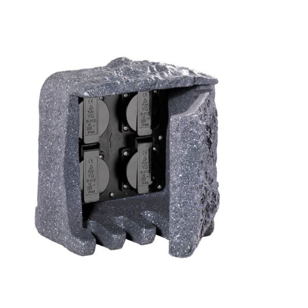 Toma de Corriente Jardín con 4 Enchufes GARDEN SOCKET Muy decorativa | LeonLeds