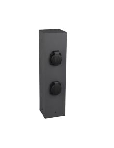 Toma de Corriente Estilo Baliza 2 Enchufes GARDEN SOCKET IP44 | LeonLeds