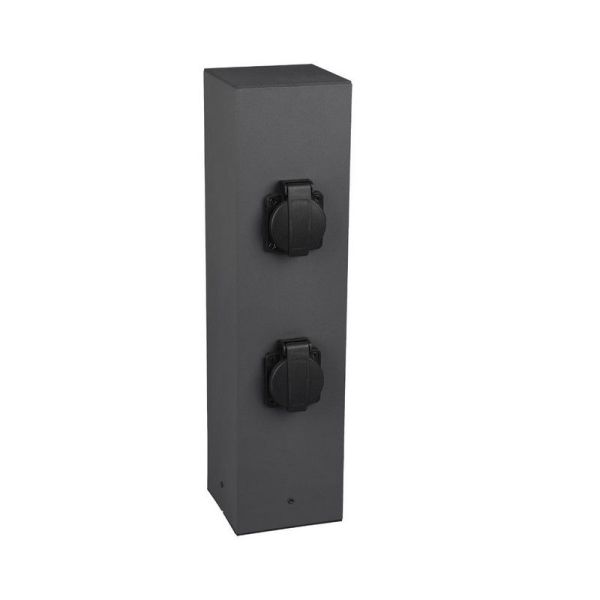 Toma de Corriente Estilo Baliza 2 Enchufes GARDEN SOCKET IP44 | LeonLeds