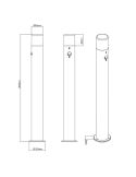 Baliza Con Sensor Movimiento HOOSIC 80cm Exterior | LeonLeds