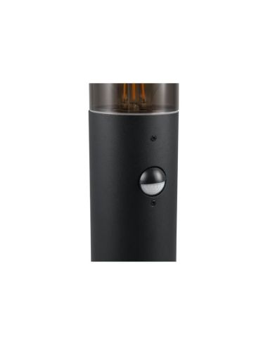 Baliza Exterior con Sensor de Movimiento HOOSIC 80cm Pantalla Ahumada Bombilla excl.1xE27 max.28W IP44 | LeonLeds