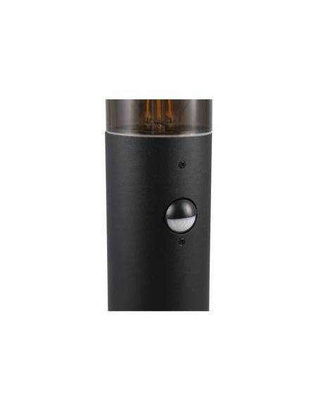 Baliza Exterior con Sensor de Movimiento HOOSIC 80cm Pantalla Ahumada Bombilla excl.1xE27 max.28W IP44 | LeonLeds