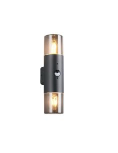 Aplique de Pared 2 Luces Exterior HOOSIC Sensor de Movimiento | LeonLeds