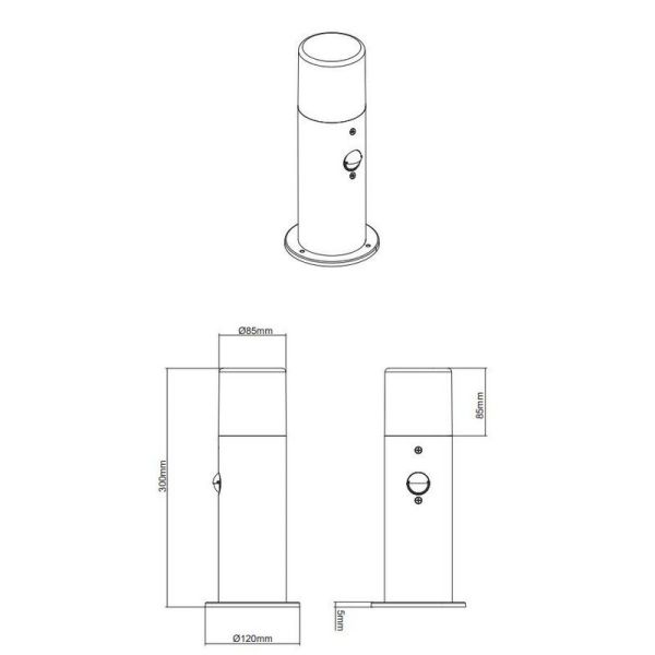 Baliza para Exterior Detector Movimiento HOOSIC | LeonLeds