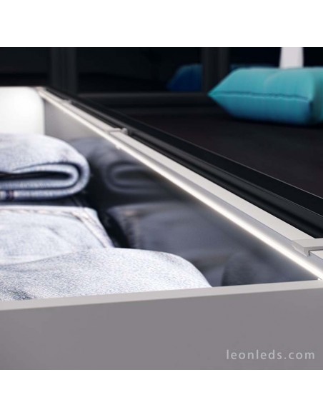 Profilé angulaire en aluminium blanc -Type C- 2M | LéonLeds