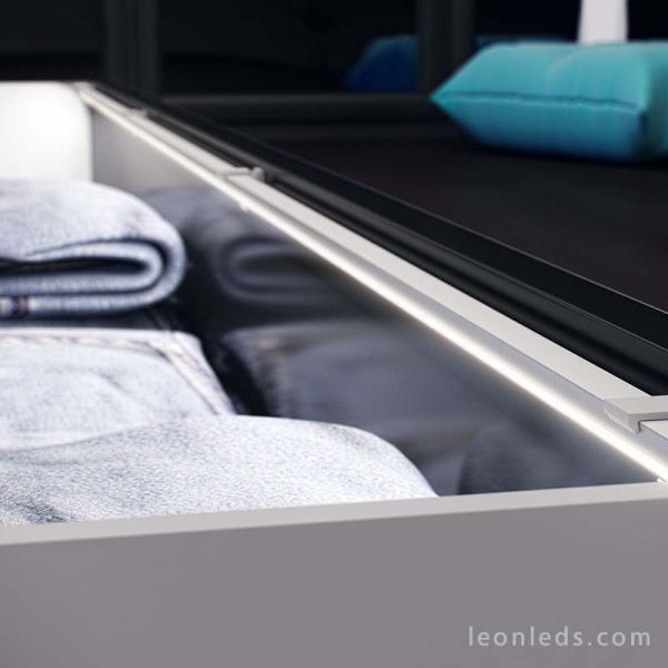 Weißes Winkelprofil aus Aluminium – Typ C – 2 m | LeónLeds