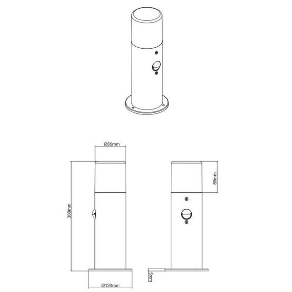 Aplique de pared Sensor de Movimiento HOOSIC  | LeonLeds