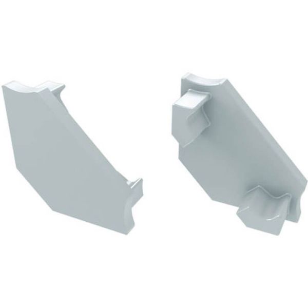 Couvercle d'extrémité blanc sans trou pour profil blanc de type C