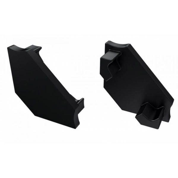 Embout noir sans trou pour profil de type C Black Lumines 12-0042-01 | LéonLeds