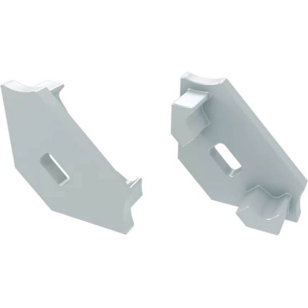 Tapa Final blanca con Agujero para Perfil Tipo C Blanco Lacado 12-0041-00