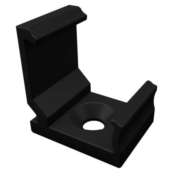 Grapa Negra ABS para sujeción de Perfil Tipo C 13-0042-00 | LeonLEDS