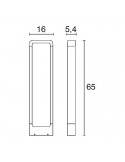 Baliza LED Exterior Aluminio Cristal Sibila Antracita 5W Blanco Calido Diseño moderno | LeonLeds