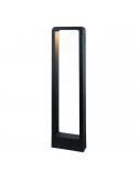 Baliza LED Exterior Aluminio Cristal Sibila Antracita 5W Blanco Calido Diseño moderno | LeonLeds
