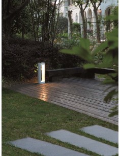 Balise Extérieure LED Dopo Nure 15w Blanc Lumière Naturelle Aluminium Blanc Verre IP65 | leonleds 2