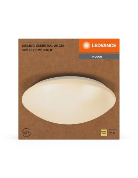 Plafonnier LED Gamme ESSENTIAL Ø25CM incl.13W IP20 920lm Installation Facile | LéonLeds