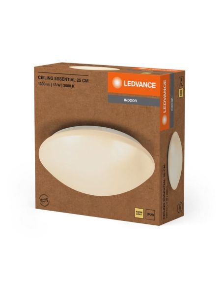 Plafonnier LED Gamme ESSENTIAL Ø25CM incl.13W IP20 920lm Installation Facile | LéonLeds