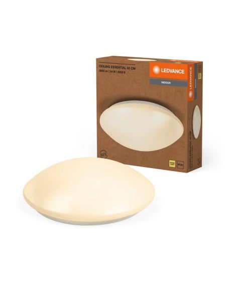 Plafonnier LED Gamme ESSENTIAL Ø40CM incl.24W IP20 1920lm 3000K | LéonLeds