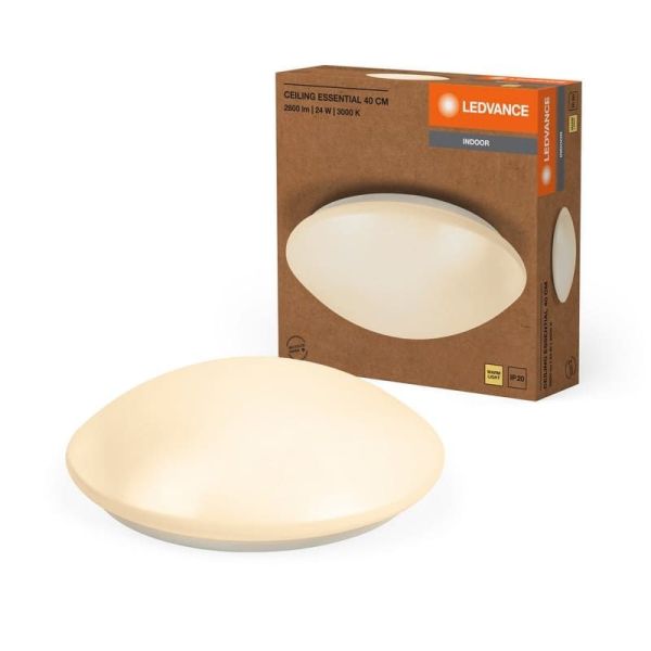 Plafón LED de Techo Gama ESSENTIAL Ø40CM incl.24W IP20 1920lm 3000K | LeonLeds
