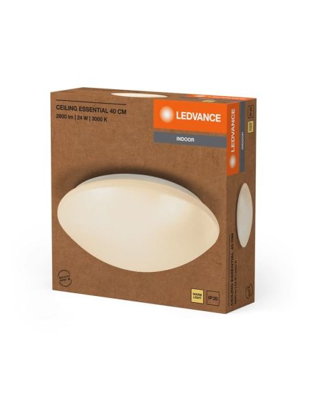 Plafón LED de Techo Gama ESSENTIAL Ø40CM incl.24W IP20 1920lm 3000K | LeonLeds