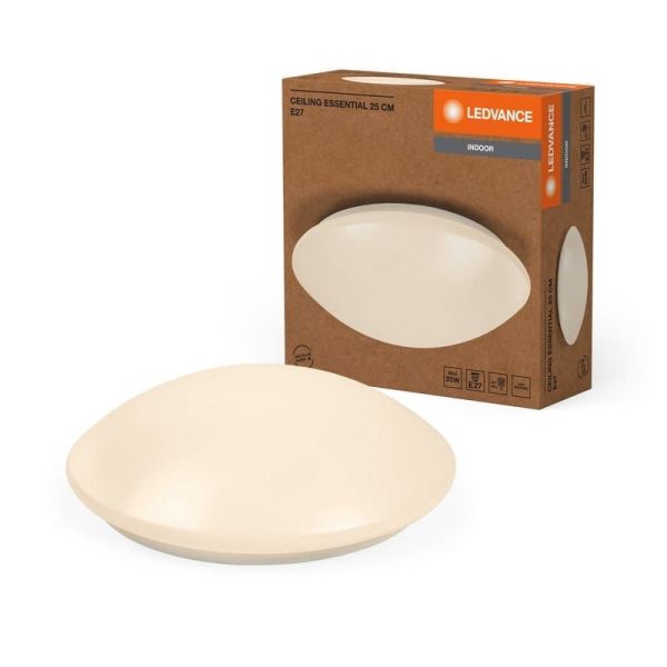 Plafonnier Gamme ESSENTIAL Ø25CM Source lumineuse sans 1xE27 IP20 | LéonLeds
