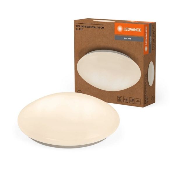 Plafón de Techo Gama ESSENTIAL Ø35CM Fuente de luz excl.2xE27 IP20 | LeonLeds