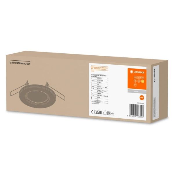 Foco SPOT Gama ESSENTIAL 3X2.6W 2700K GU10 (Conjunto de 3 unidades) IP20 Níquel | LeonLeds