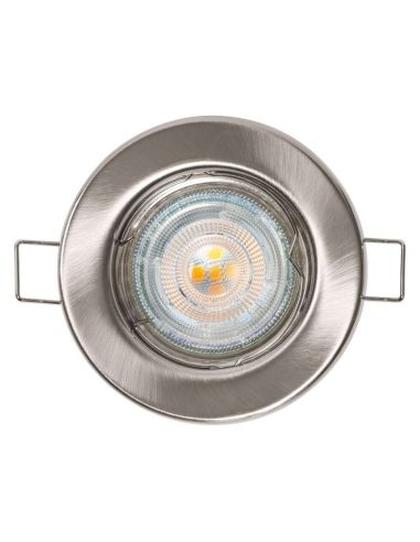 Foco SPOT Gama ESSENTIAL 3X2.6W 2700K GU10 (Conjunto de 3 unidades) IP20 Níquel | LeonLeds