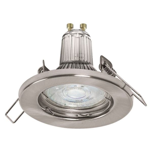 Foco SPOT Gama ESSENTIAL 3X2.6W 2700K GU10 (Set 3 unidades) IP20 Níquel | LeonLeds