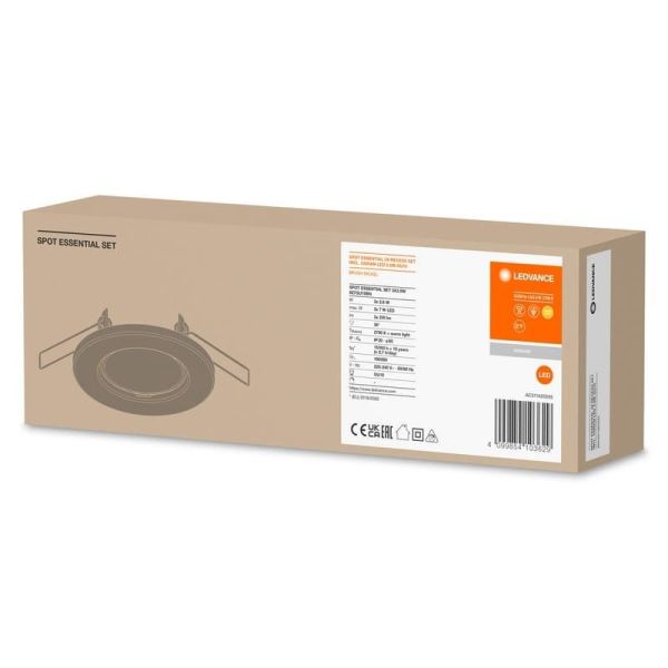 Foco SPOT Gama ESSENTIAL 3X2.6W 2700K GU10 (Conjunto de 3 unidades) IP20 Branco | LeonLeds