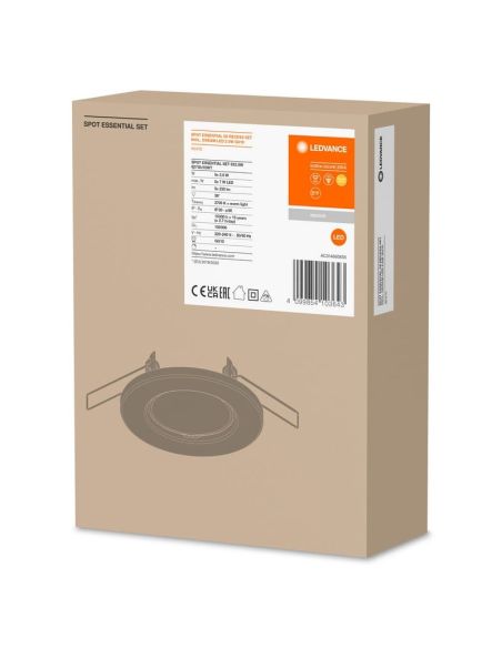 Foco SPOT Gama ESSENTIAL 5X2.6W 2700K GU10 (Conjunto de 5 unidades) IP20 Níquel | LeonLeds