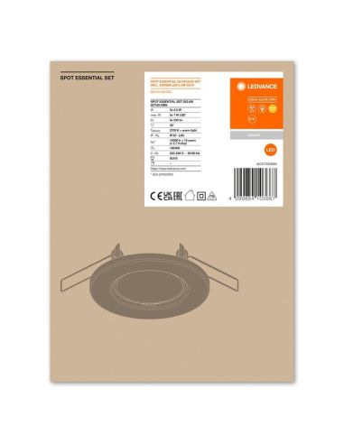 Foco SPOT Gama ESSENTIAL 5X2.6W 2700K GU10 (Set 5 unidades) IP20 Blanco | LeonLeds
