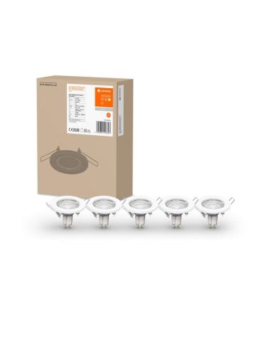 Foco SPOT Gama ESSENTIAL 5X2.6W 2700K GU10 (Set 5 unidades) IP20 Blanco | LeonLeds