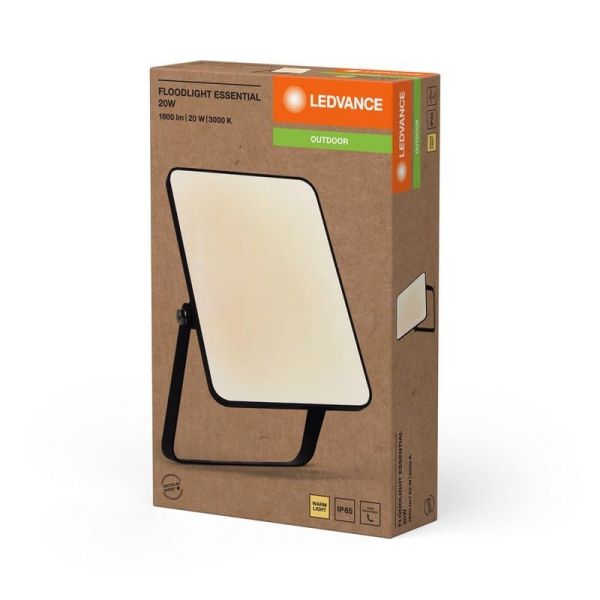 Proyector LED 20W Exterior Negro Gama ESSENTIAL 3000K/4000k/6500K IP65 | LeonLeds