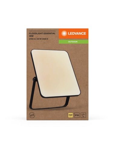 Projetor LED Exterior 30W Preto Gama ESSENTIAL 3000K/4000k/6500K IP65 | LeonLeds