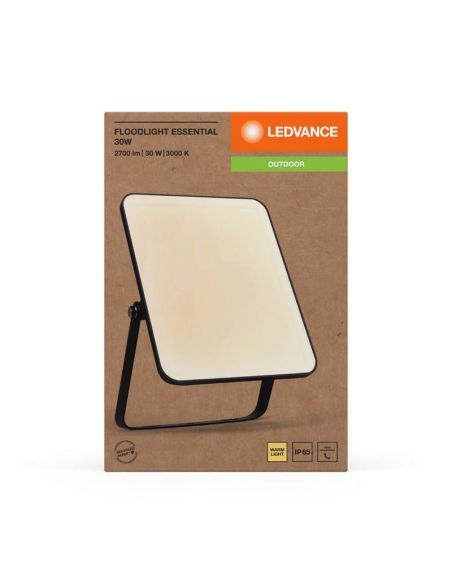 Projetor LED Exterior 30W Preto Gama ESSENTIAL 3000K/4000k/6500K IP65 | LeonLeds