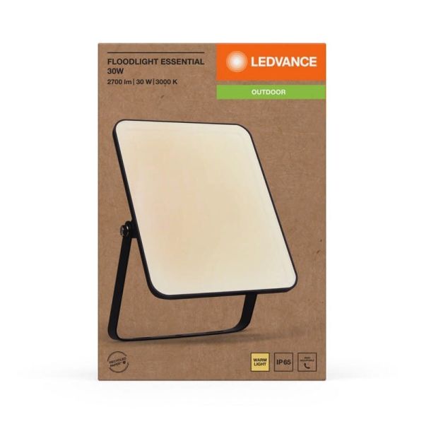 Proyector LED Exterior 30W Negro Gama ESSENTIAL 3000K/4000k/6500K IP65 | LeonLeds