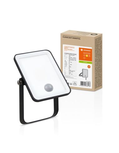 Projetor LED 10W com Sensor Preto Faixa ESSENCIAL 3000K/4000k/6500K IP65 para Exterior | LeonLeds